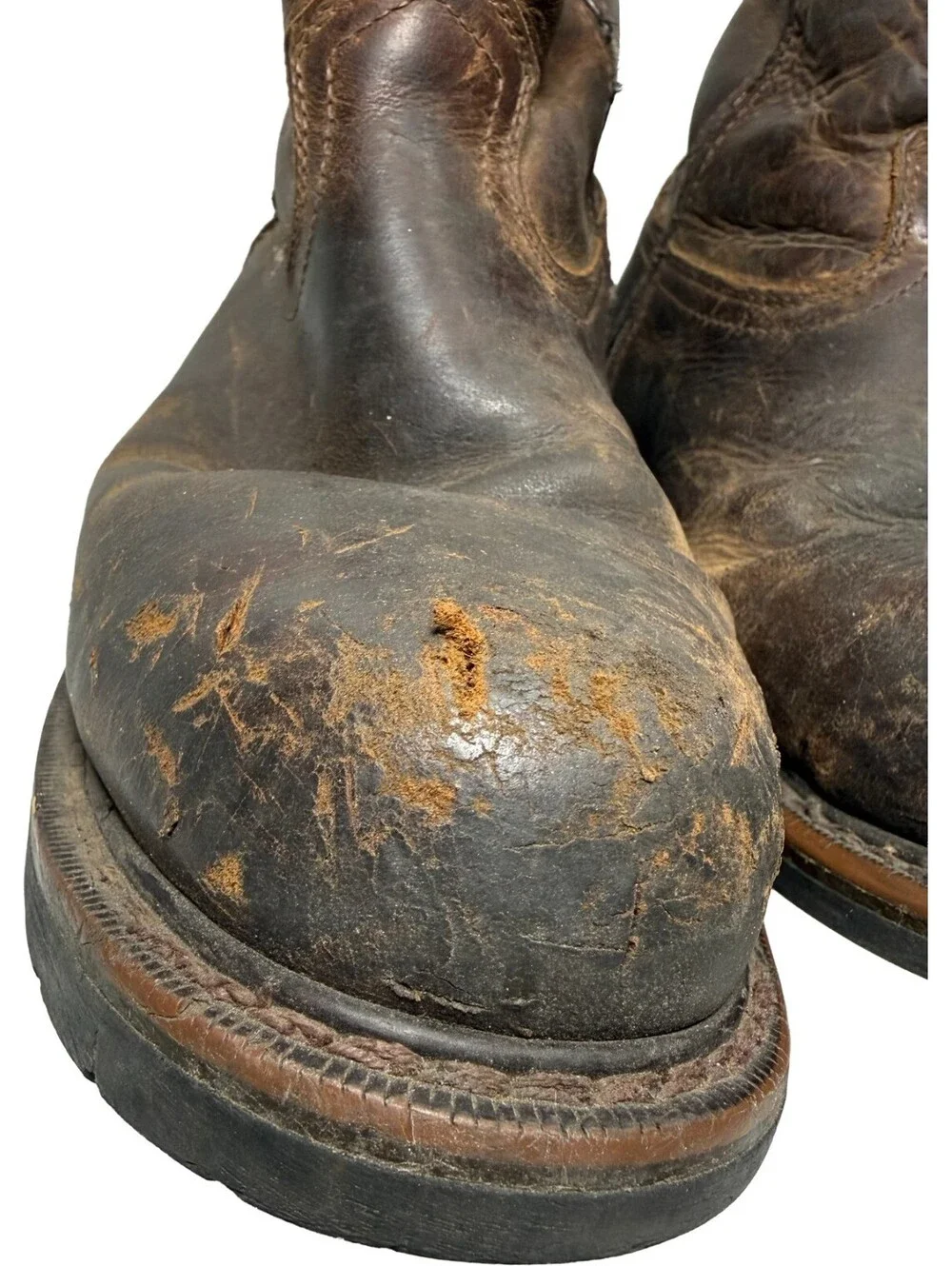 Justin WK4961 Wyoming Waterproof ROUND Steel Toe Western Work Boot Mens Sz 9 EE
